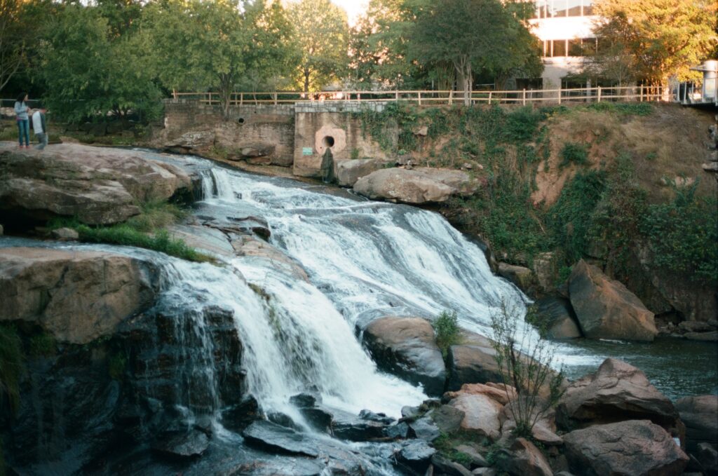Greenville sc waterfall downtown